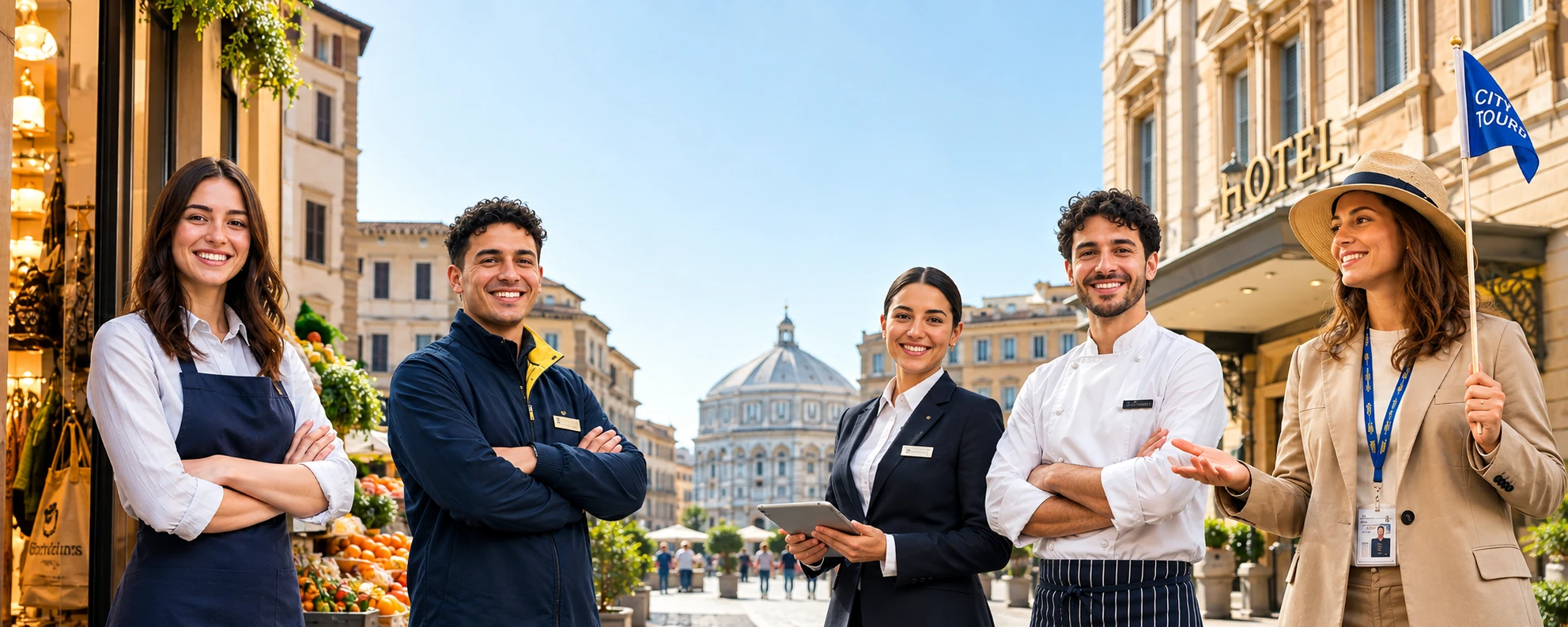 Lavoratrici e lavoratori del commercio, del turismo e dei servizi a Roma